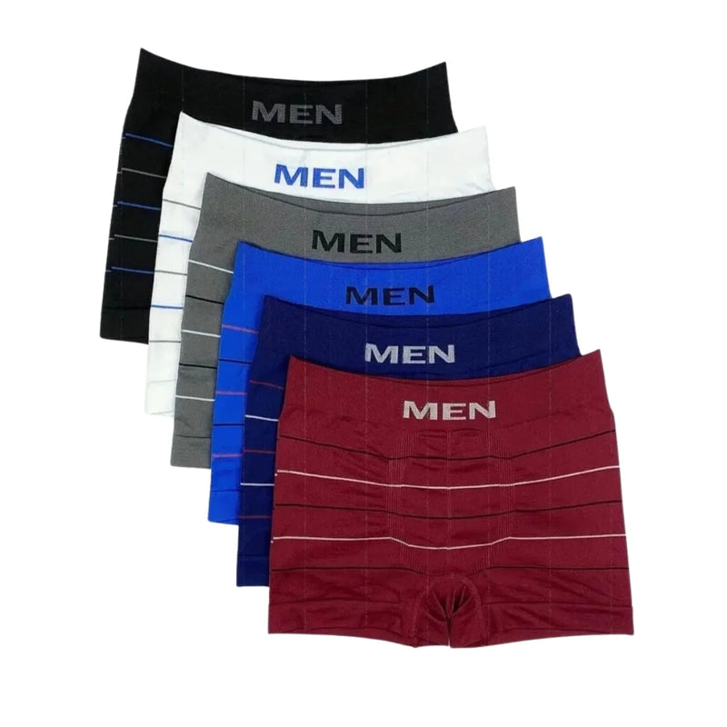 Kit 6 Male Seamless Boxer Briefs