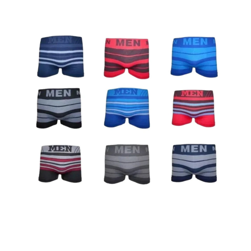 Kit 6 Male Seamless Boxer Briefs