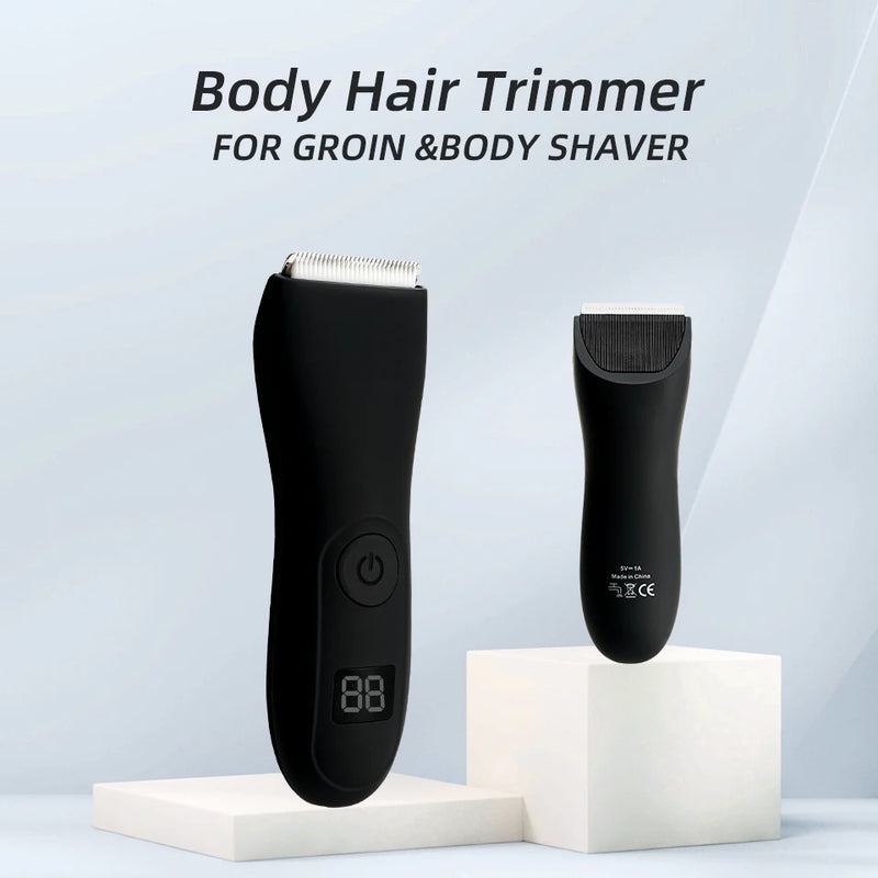 Mens Body Hair Trimmer for Men Balls Women Lady Shaver Hair Removal Bikini Trimmer Groin & Body Shaver Groomer Arm Beard Razor