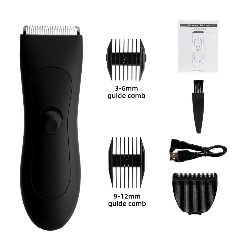 Mens Body Hair Trimmer for Men Balls Women Lady Shaver Hair Removal Bikini Trimmer Groin & Body Shaver Groomer Arm Beard Razor